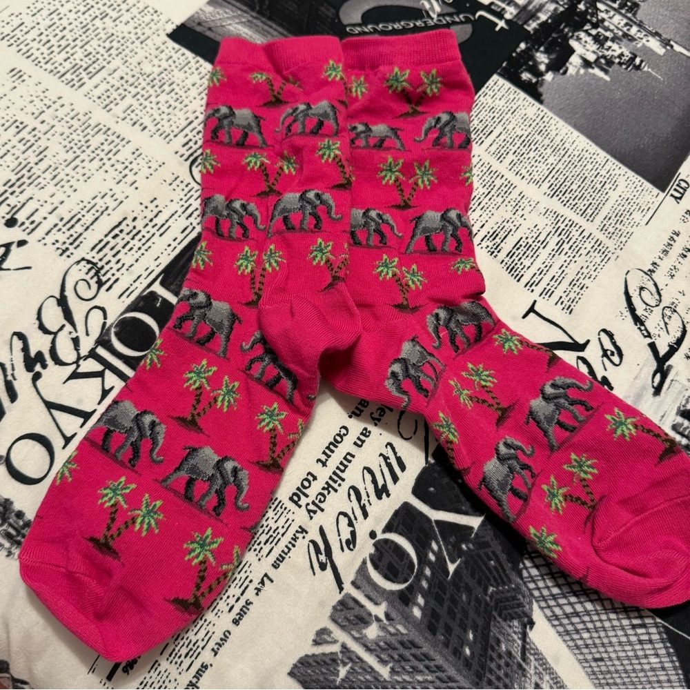 HOTSOX WOMEN'S Palm Tree & Elephant Socks 🌴 🐘